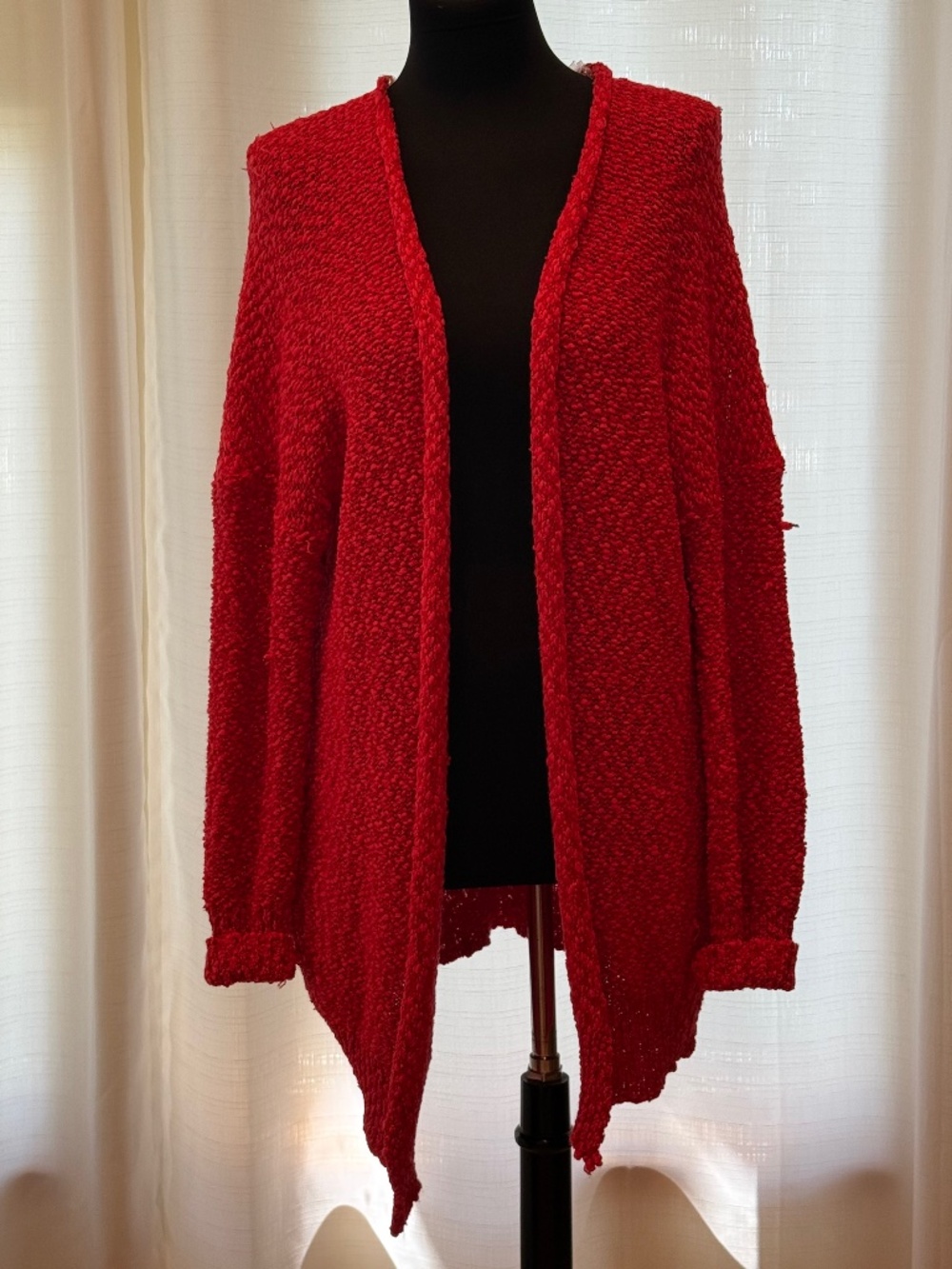 Red Knit Cardigan Size L